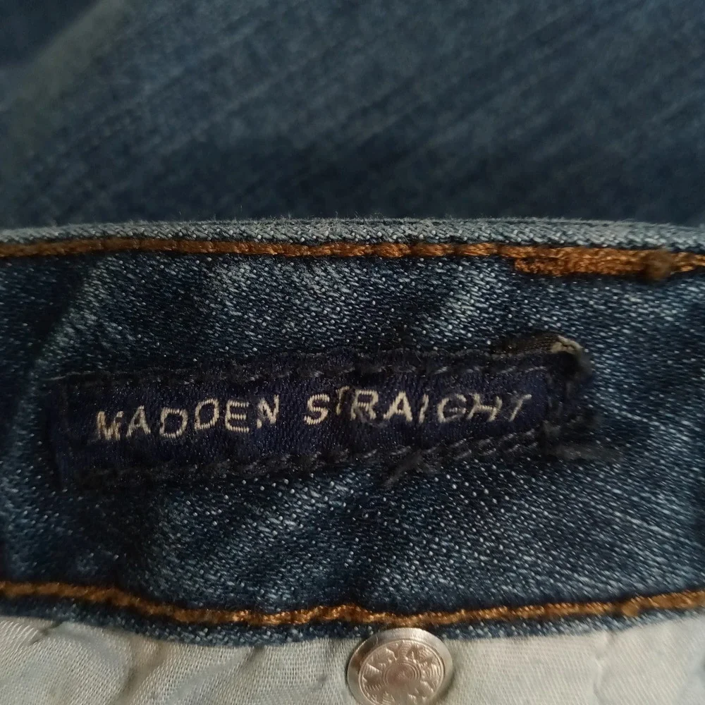 Chaps Denim Madden Straight Blue Jeans Womens Size 2P Petite Stretch Medium Wash
